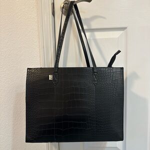 BEIS The Work Tote 
in Black Croc